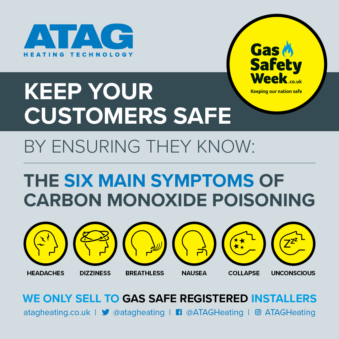 atagheating's tweet photo. Do your customers know the 6 main symptoms of carbon monoxide poisoning? Share this image now, spread the word! 

#BeGasSafe #GasSafetyWeek #CarbonMonoxide #SafetyFirst #GasEngineers #GSW22 https://t.co/6Y1il35eNl