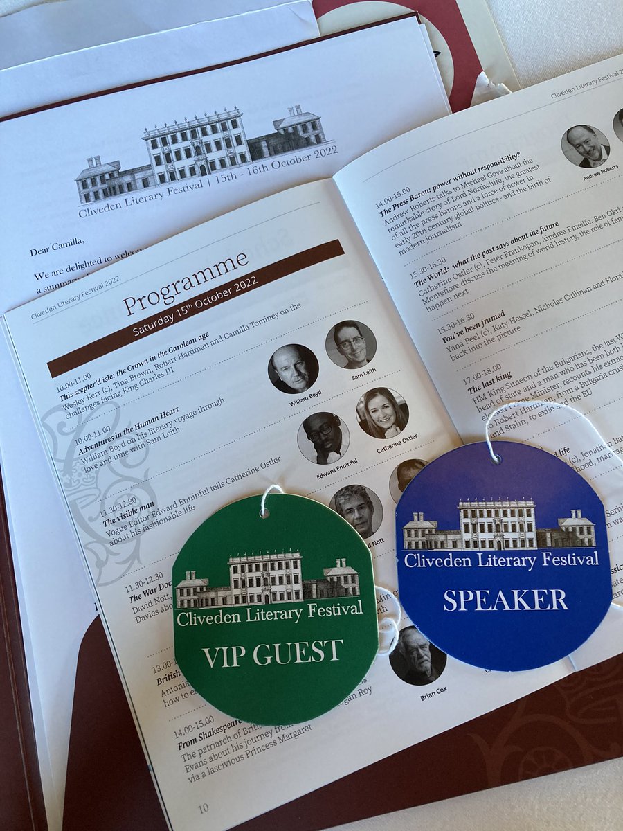 CamillaTominey's tweet photo. Whoop whoop #royalchat #kingcharles #queencamilla @clivedenlitfest https://t.co/5PsINSkLPC