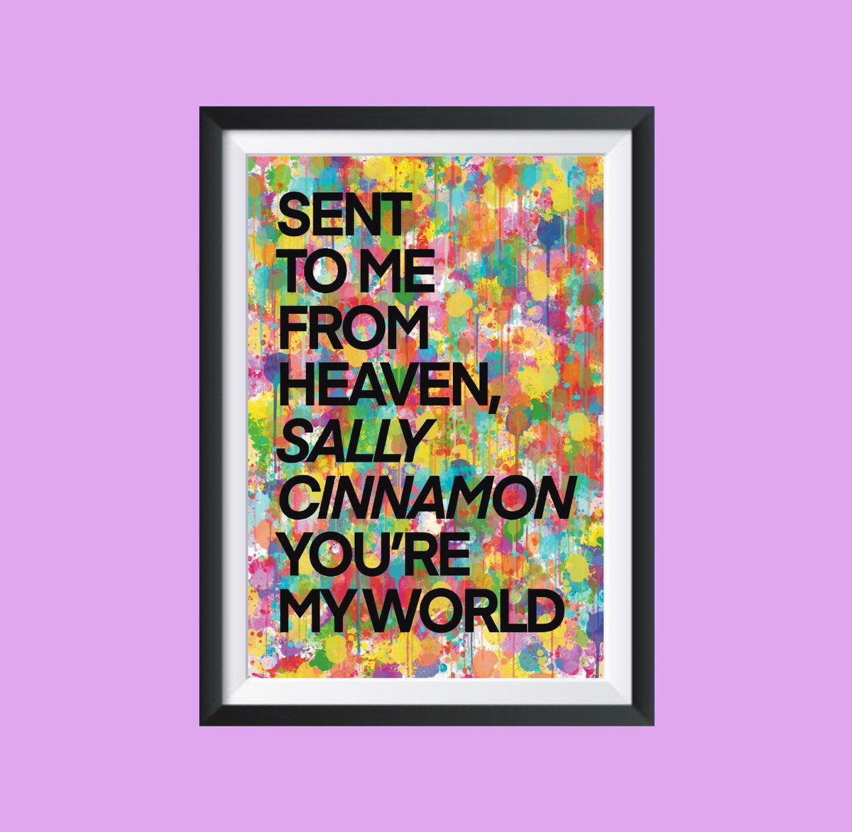 TenStoreyPrints's tweet photo. Lots of these personalised ‘Sally Cinnamon’ inspired prints have been ordered and sent out recently!

Customisable with any name - these make a perfect gift for a Stone Roses fan. 

Order here: https://t.co/qacjTo1jqZ

💛🍋 

shares are very much appreciated ✨ https://t.co/9nK6LQzAP2