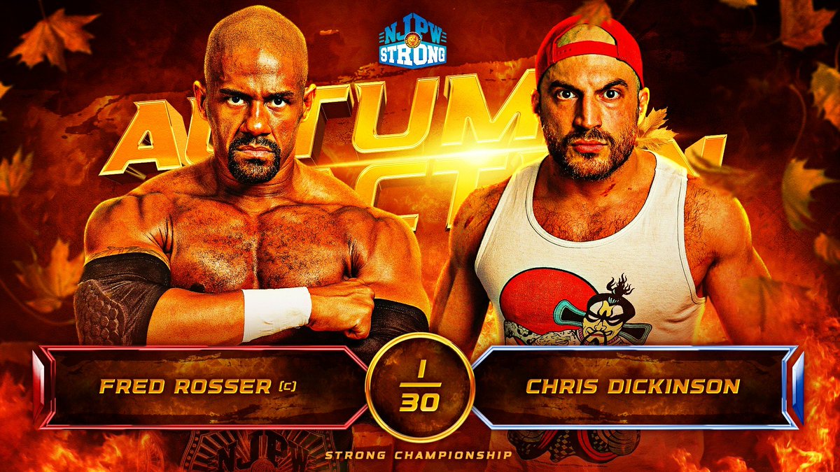 One hour away on an all new #njpwSTRONG!

The STRONG Openweight Championship is on the line in our main event, as Fred Rosser seeks swift and violent revenge after a cowardly attack from Chris Dickinson!

Coming up on NJPW World and FITE!

njpw1972.com/133144