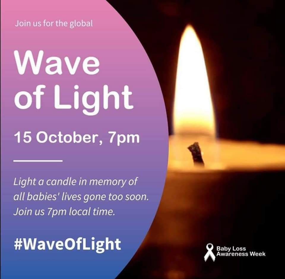 Join us at 7pm and light a candle in memory of all the babies that we hold in our hearts 💜