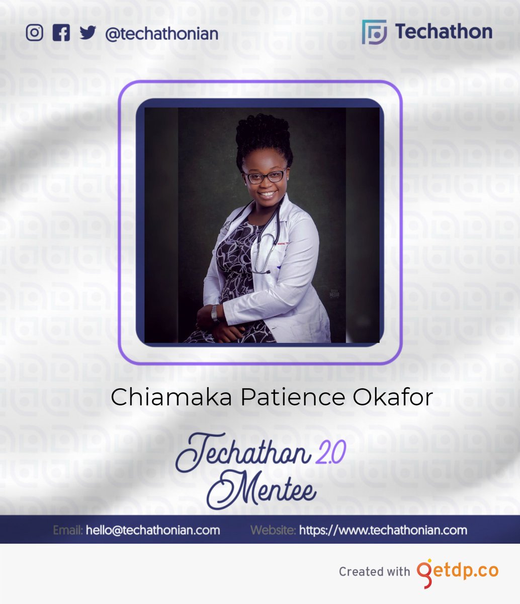 ChiamakaEgeonu's tweet photo. I have been accepted into cohort 2.0 of @techathonian mentorship program
#techathonian
#techathon2 https://t.co/lIIWb57yHE