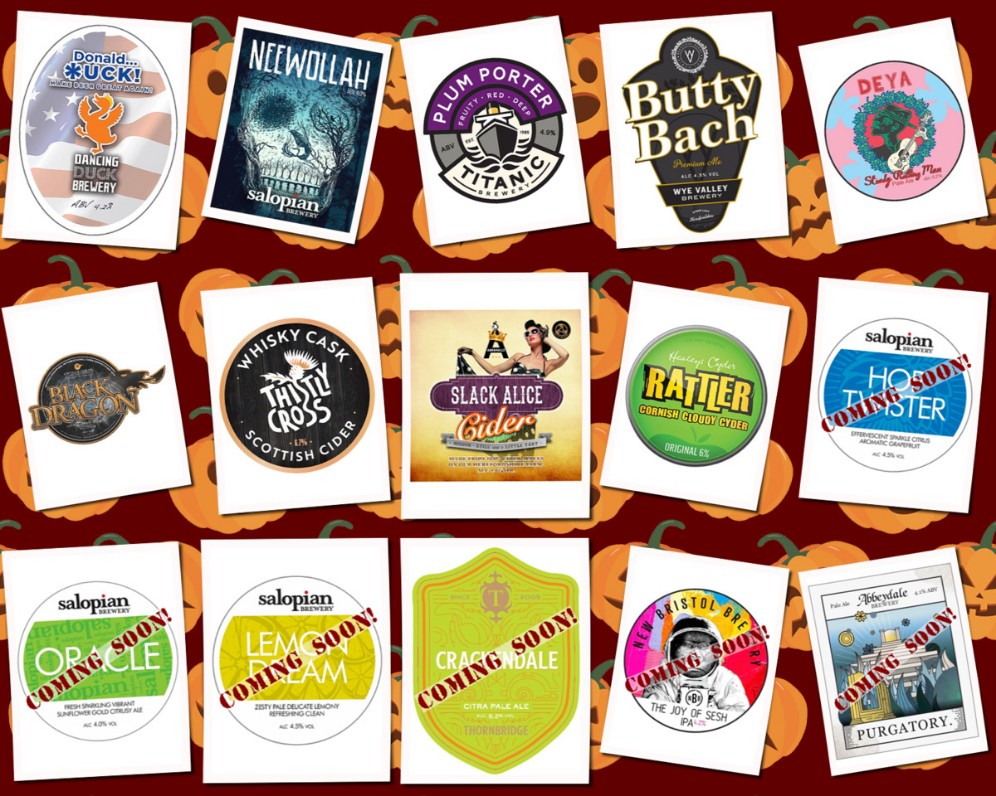 On the bar today from 12pm!
Beer Board: bit.ly/33RQlQZ

<a href="/dancingduckbeer/">Dancing Duck Brewery</a> <a href="/SalopianBrewery/">Salopian Brewery</a> <a href="/TitanicBrewers/">Titanic Brewery</a> <a href="/WyeValleyBrew/">Wye Valley Brewery</a> <a href="/deyabrewery/">DEYA</a> <a href="/Gwyntyddraig/">gwyntcider</a> <a href="/ThistlyCross/">Thistly Cross Cider</a> <a href="/wolvescamra/">Wolverhampton CAMRA</a>
#RealAleFinder