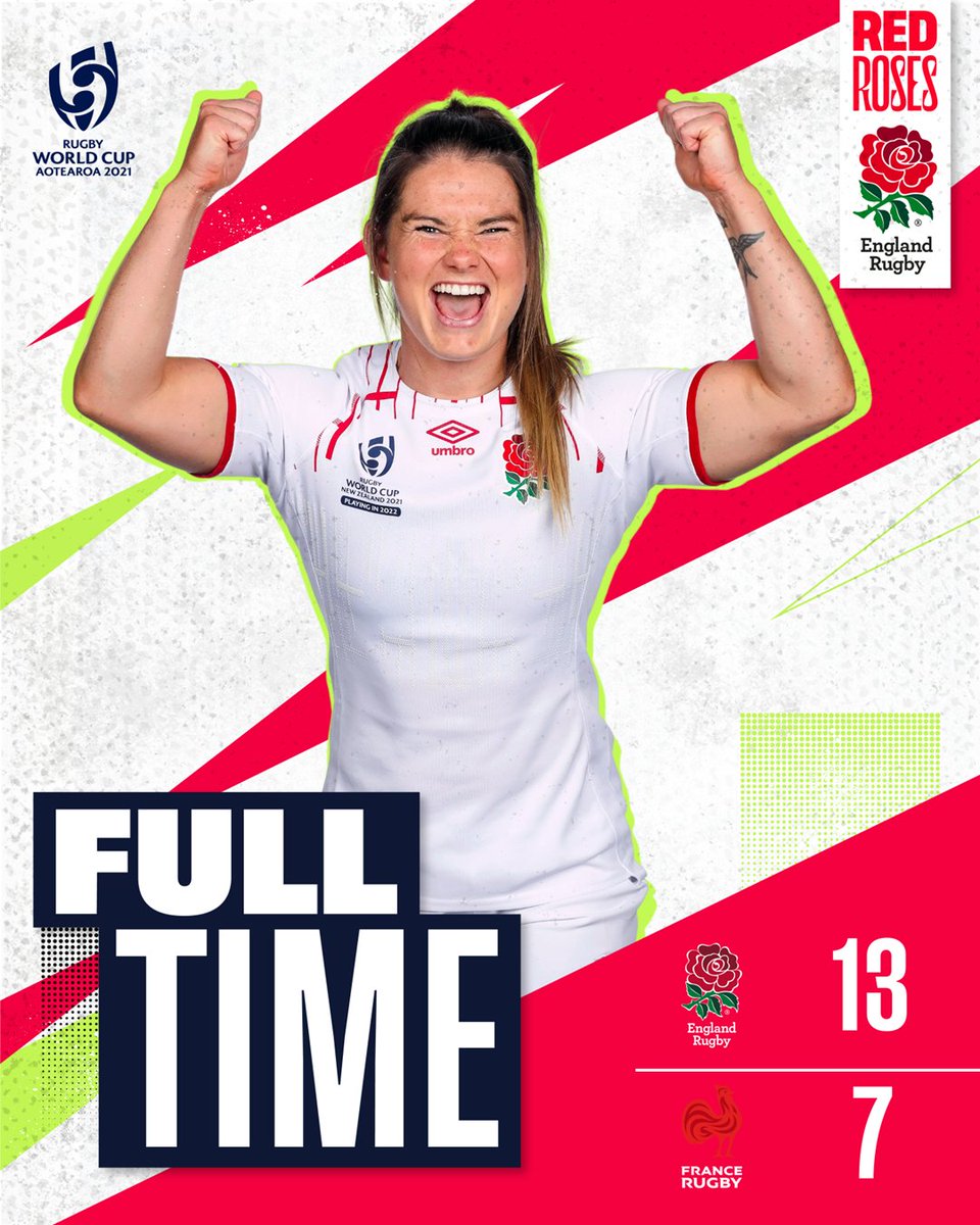 𝟮 𝘄𝗶𝗻𝘀 𝗳𝗿𝗼𝗺 𝟮 𝗮𝘁 𝘁𝗵𝗲 <a href="/rugbyworldcup/">Rugby World Cup</a>! 🙌

FRA 7 - 13 ENG | #FRAvENG