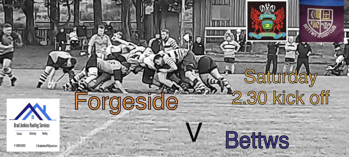 1STXV GAME DAY 

📆 Saturday 15th October 2022
🏉 Bettws RFC
📌 Home 
🌤 Light showers 
🕜 14:30
🏆 WRU Division 5 Cup
🏦 Brad Jenkins Roofing Services