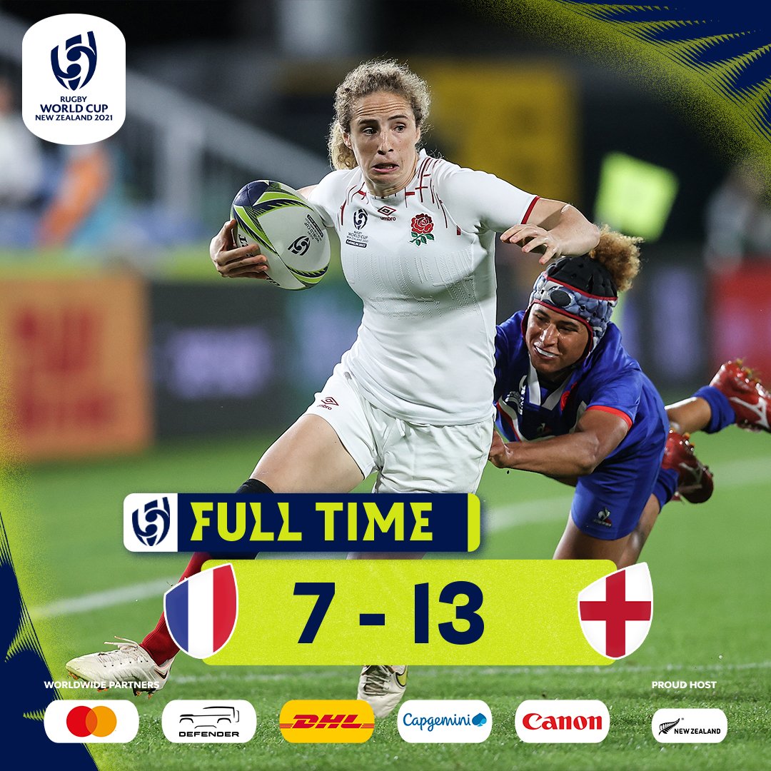 A tense second half, but @EnglandRugby come out on top in Whangarei! 🏴󠁧󠁢󠁥󠁮󠁧󠁿

#FRAvENG | #RWC2021