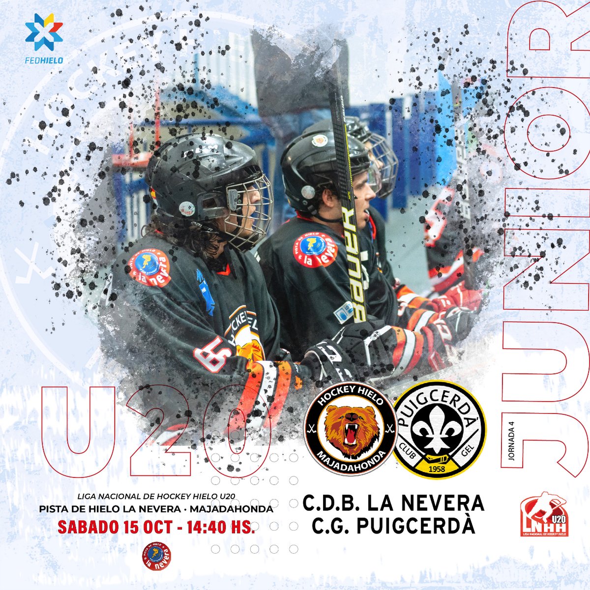 🐻🏒🥅

🟥 LNHH_U20 · Jornada #4
🐻 C.D.B. LA NEVERA  -  C.G. PUIGCERDÀ  
📆 Sáb 15 oct  · ⏰ 14:40 hs.
📍 La Nevera (Majadahonda)
ENTRADA GRATIS

📺 RFEDH  👉 youtu.be/Gk-2jadsuvs

 ¡ Alé, Majadahonda !
🐻🏒🥅
#icehockey
#hockeyhielo
#shmajadahonda
#HockeyHieloESP
#LNHH_U20