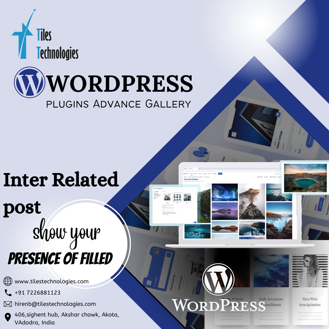 TilesTechnology's tweet photo. You can display related content links before and after the content using the Related Post plugin. for more https://t.co/W6yN48qKkM
#tilestechnologies #wordPress #wordpresshelp #wordpresstheme #wordpressplugin #wordpresswebsite #learner #internships #trending #Latest #Instagram https://t.co/HEw31lwiKk
