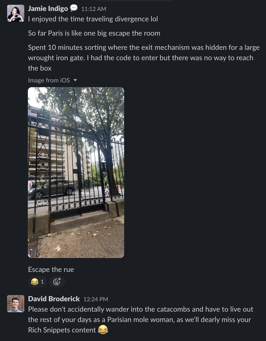 Jammer_Volts's tweet image. This is why I adore my @TTTSEOCommunity editor, David 🙏
Fingers crossed the next #RichSnippets doesn't with an SOS from the catacombs.