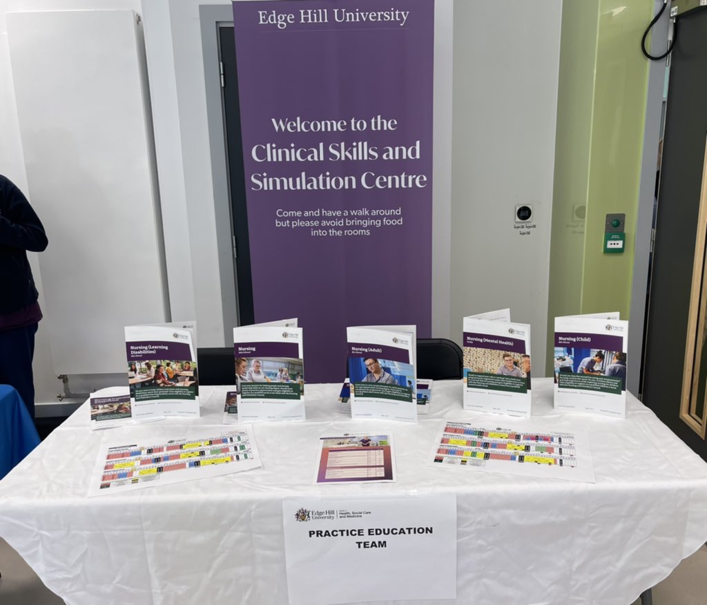 Come and see me and @SaraFruen if you’re at the @edgehill open day today for for everything Practice Learning for Nurse Education and a look around our Skills and Simulation suites #EHUopenday #practicelearning #practiceeducation