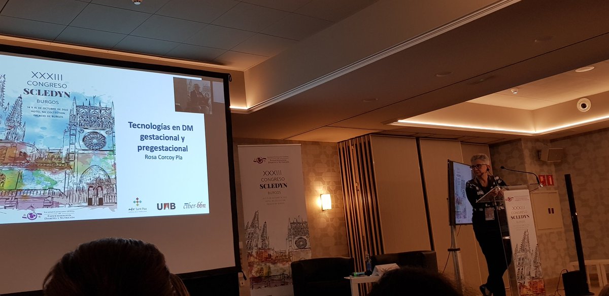 mdballesteros's tweet photo. Todo un lujo contar con @RosaCorcoy en #SCLEDYN2022 para hablar de #diabetesgestacional y pregestacional y tecnología @SCLEDyN https://t.co/PLgDQRyhul