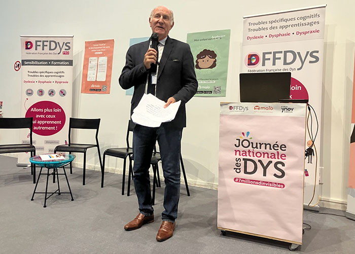 FFDysfrance's tweet photo. Accompagner parcours de #scolarisation et #formation des #Dys 👉 Jean Charles Ringard président du Comité scientifique @FFDysfrance: proposition du comité scientifique #FFDys pour un référentiel de formation enseignants pour la prise en compte des élève Dys. #JNDYS2022 https://t.co/LbM8fcAByC