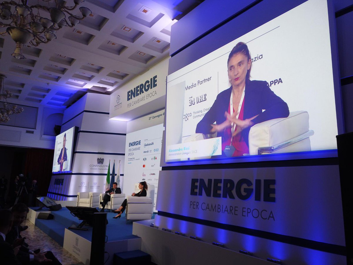 GIConfindustria's tweet image. Il caro bollette è un tema che tornerà anche in futuro. Il punto quindi è consumare tutti meno e meglio, per questo @SACEgroup ha messo delle garanzie green per investimenti in sostenibilità ed efficientamento energetico - Alessandra Ricci, AD di @SACEgroup a #capri2022