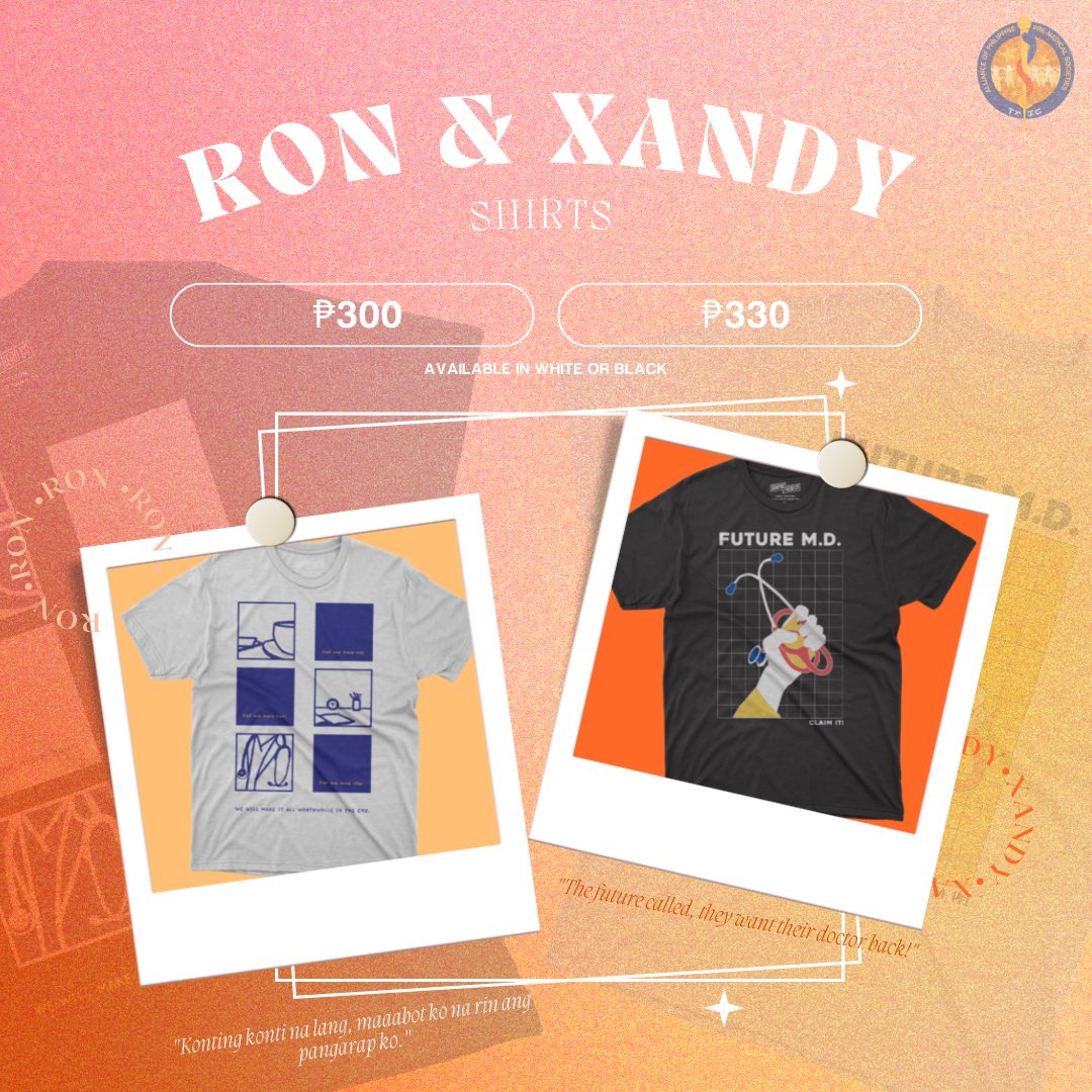 appsoc_official's tweet photo. The Alliance of Philippine Pre-Medical Societies, Inc. presents the octoBEST Med merch to Wear! 

Pre-order starts NOW until November 16, 2022. This is your last chance to get designs from the 2022 Collection! 

ORDER HERE: https://t.co/eONveUesXu 

#WearMed2022
#APPSoc https://t.co/zbg8bNNoHx