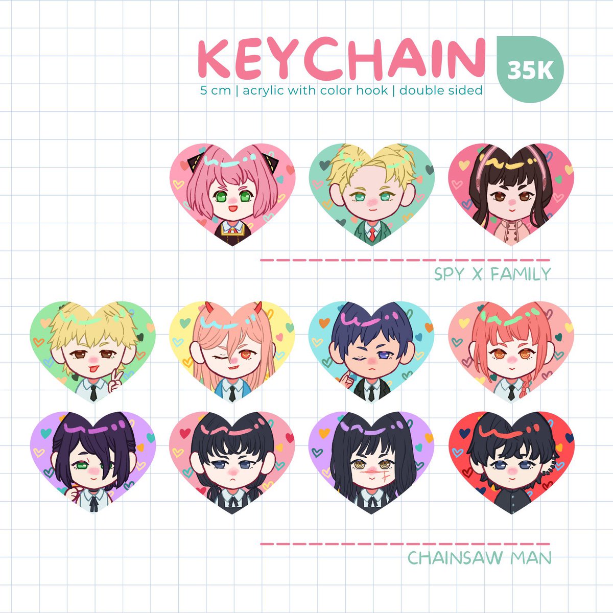 nmnakiyoru's tweet photo. I know I'm late celebrating #chainwasman day but HAPPY CHAINSAW MAN DAY AHAHAH
Also my keychain are live in Shopee for along with Spy x Family too! 😳💖 https://t.co/ukOF96brBl https://t.co/TZ4XTs5ZXI