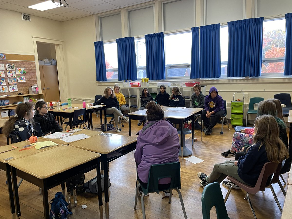 ShannonDMcKinle's tweet photo. @KingAlbertPS we are creating safe and positive classroom communities with daily proactive circles that nurture agency and belonging. #KAPSequity https://t.co/TR2SZpojPQ