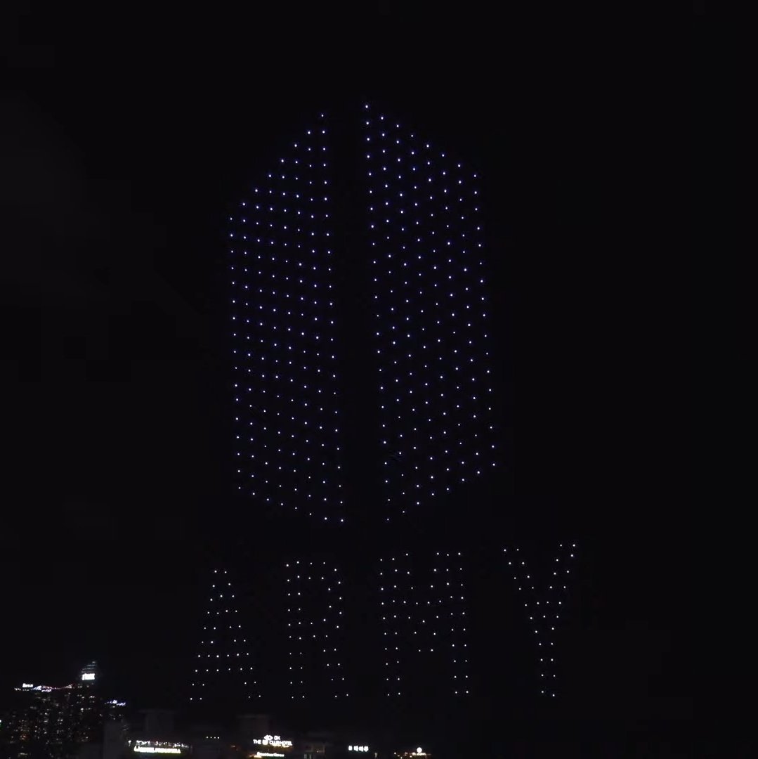 BTS DRONE SHOW — #BTS x #BTSARMY 💜