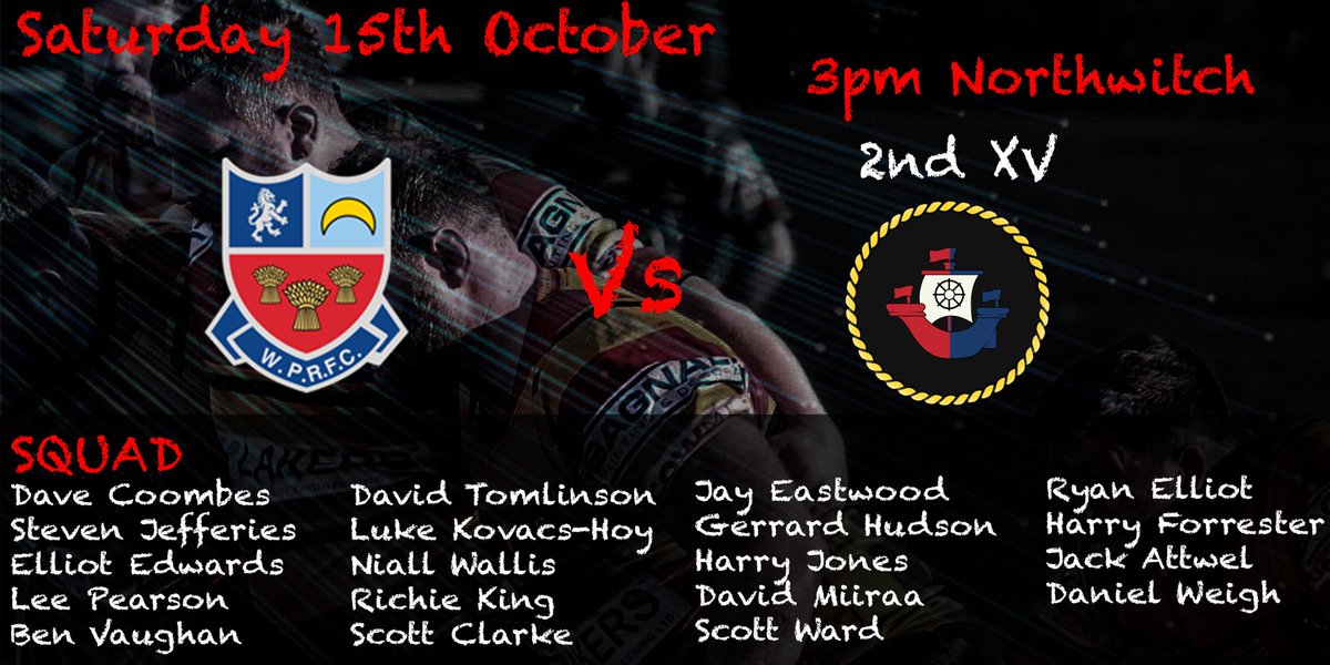 2nd XV Squad travelling to <a href="/WPRFC_Rugby/">Winnington Park RFC</a> in todays league clash #mightytwos #uptheoilers #rugby
