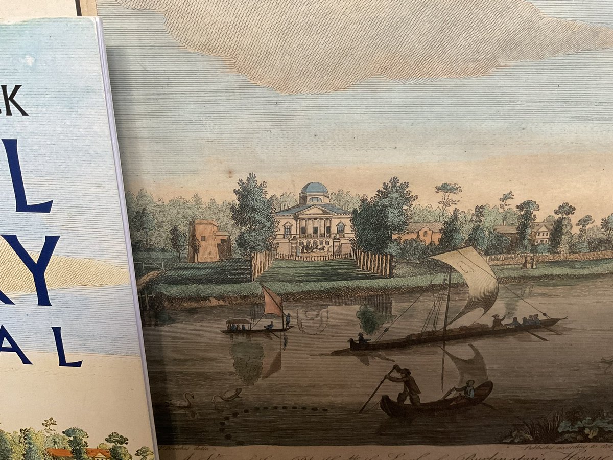 whitegoldsword's tweet photo. Chiswick cool! @BCLocalHistory @Chiswick_House Chiswick House in 1750 by P Brookes. Hand coloured engraving. ‘A view of the Rt. Hon the Earl of Burlington‘s House at Chiswick, and part of the Town’. Printed for J. Boydell. #engraving #ChiswickHistory #LordBurlington https://t.co/Ih0XogiYKZ