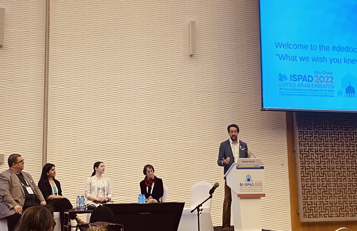 parthaskar's tweet image. At the #dedoc symposium #ISPAD2022 

Great to see more conferences embrace the voices of those living with #Diabetes 

In a policy role? The key issue is what those who matter want &amp;amp; need 

The rest of the science? Worth its value if it relates to those living with #Diabetes 💙