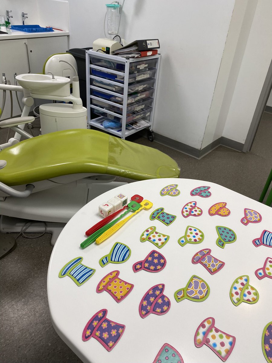 A prepared for a child who struggles with dental anxiety. We promised to play a game before and after fitting her 1st PMC. She beat me both times and tidied the game away without being asked.  🤗#paediatricdentistry #dentaltherapists #BSDHTUK