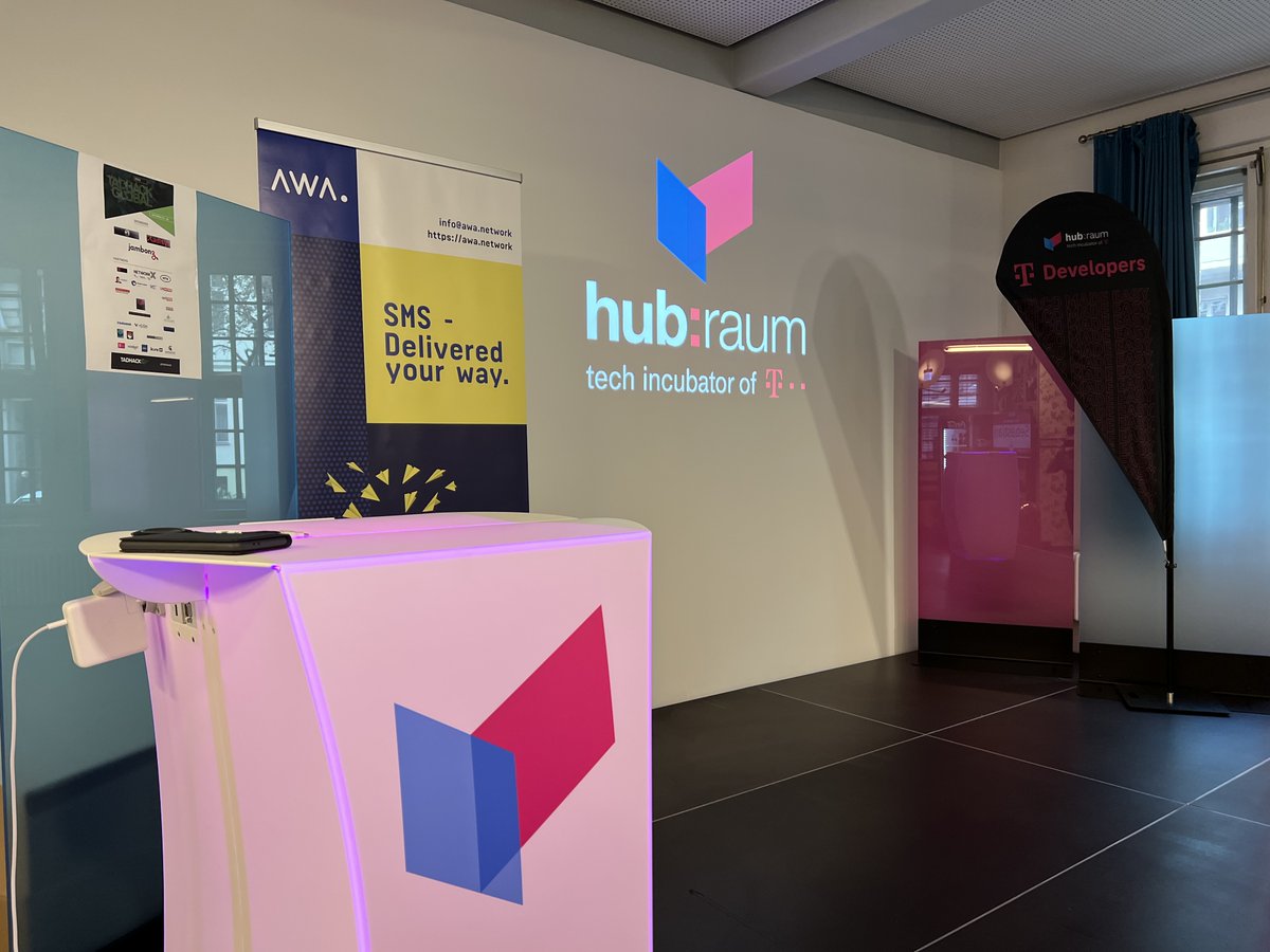 s_schumann's tweet photo. #TADHack 2022 is well underway at @hubraum in #Berlin. We’re one of the on-site locations and focus here on discussing #CPaaS and hacking #5G APIs of @deutschetelekom. As every year @Alan_Quayle did a great job connecting developers with the #TADS ecosystem. @TADHack @TADSummit https://t.co/f1pHBzXzeF