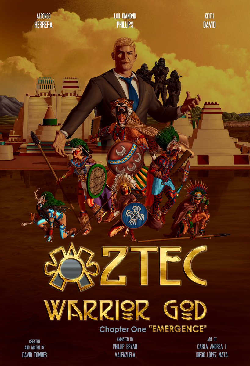 Sonrie_PonchoHD's tweet photo. Según la página de IMDB exactamente el próximo mes (Nov 15) se lanza el corto animado #AztecWarriorGod Emergence, dónde Alfonso Herrera dá voz a "Amoxtli" un Dios guerrero cuyos poderes e inmortalidad fueron un regalo de Huitzilopochtli después de la batalla final con Cortés. https://t.co/NlOjv92Nj5