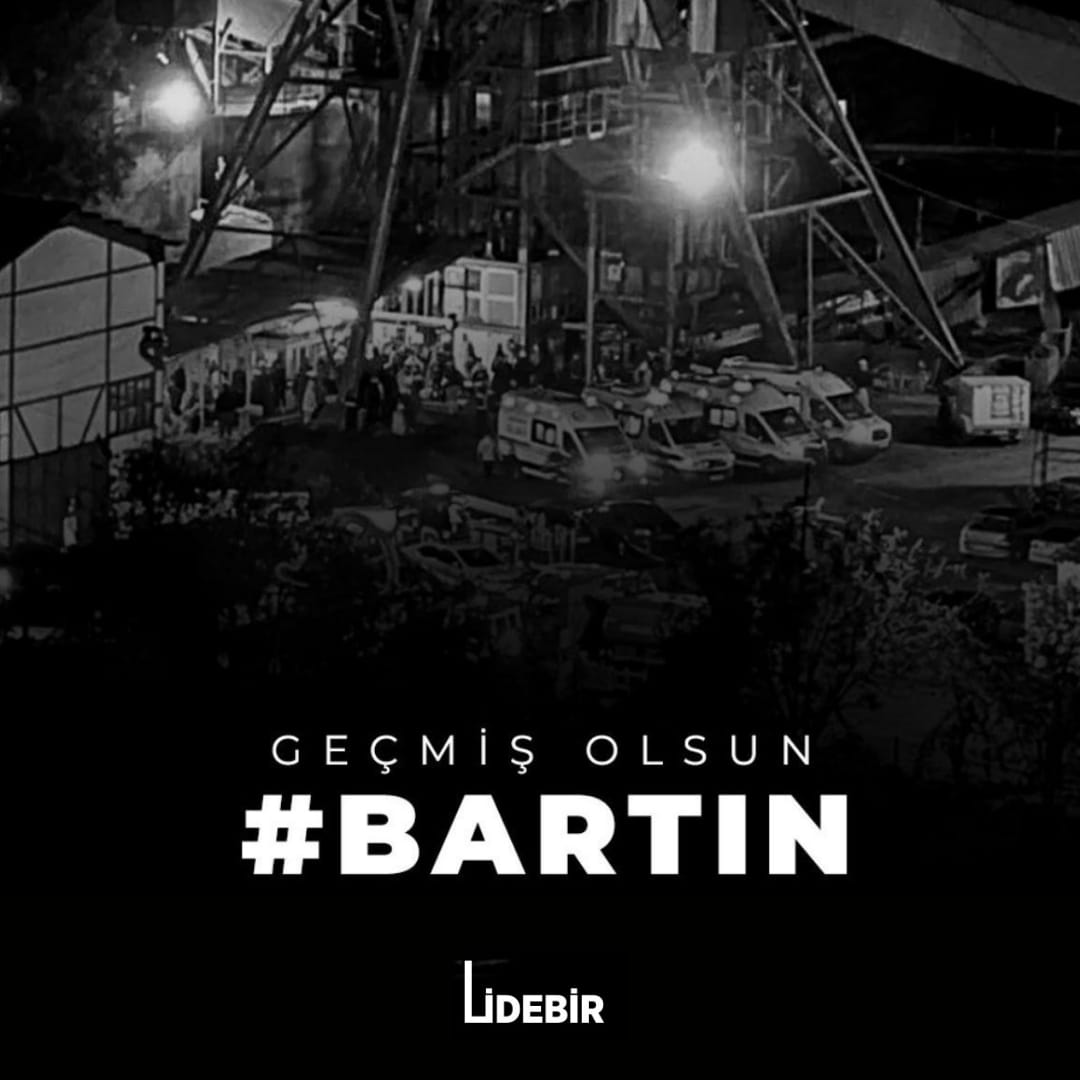 Bartın'da meydana gelen maden kazasında hayatını kaybeden madencilere Allah'tan rahmet, yakınlarına baş sağlığı ve yaralılara acil şifalar diliyoruz.Ülkemize geçmis olsun.
#bartin