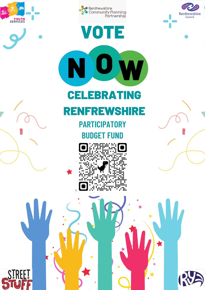 The #vote is now open for this years #CelebratingRenfrewshire Fund. All #youngpeople ages 12-25 can vote! Spread the word and all the best to this years applicants! arcg.is/0PD45G1 #youth #youthgroups #youthclubs #youthorganisations #youngpeople #votenow #renfrewshire