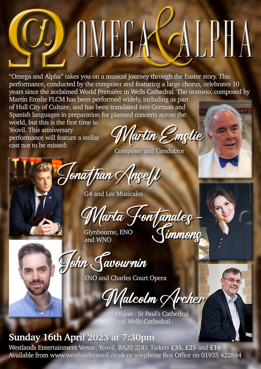 EmslieLynn's tweet photo. Very excited to announce the 10th Anniversary Concert of Omega and Alpha, written and composed by @martinemslie. This will be an amazing performance with superb singing and great music. The work has been performed many times to great acclaim. 

Tickets are now available

#choir https://t.co/4PJex7ntKG