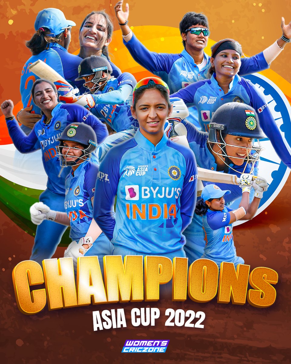 𝘾𝙃𝘼𝙈𝙋𝙄𝙊𝙉𝙎 🙌
 
India wins the #AsiaCup 💪

#WomensAsiaCup #INDvSL