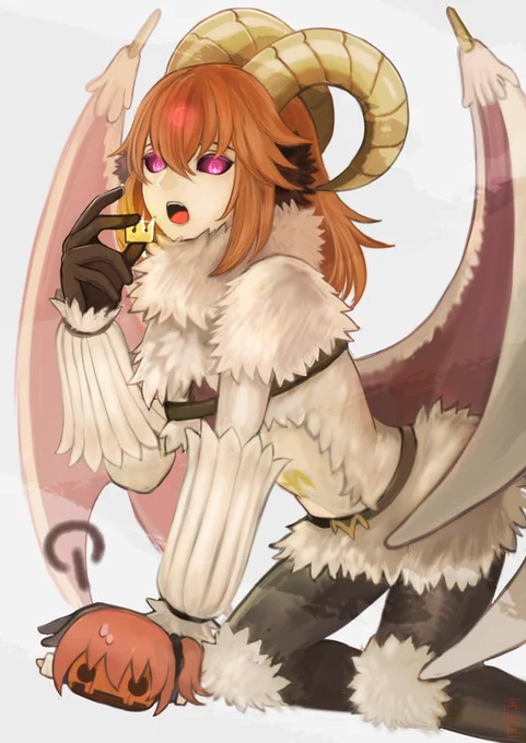 去年のハロウィンに描いた山羊ぐだ子ちゃん～。#FGO 