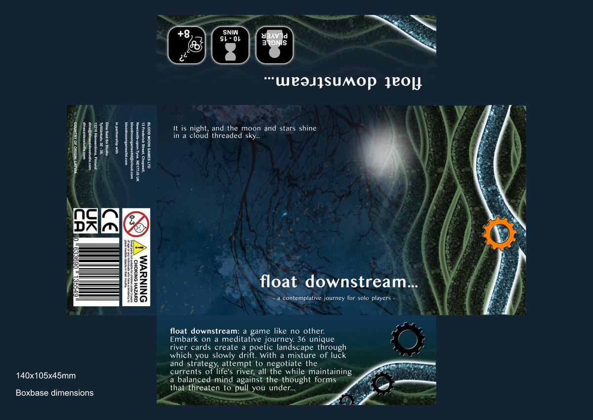 Moonfacedbaboon's tweet image. Last 3 days of KS campaign for #floatdownstream. If you haven't already, please come along and join us for a calm and serene journey. kickstarter.com/projects/66381…
Just putting finishing touches to the files and box art.