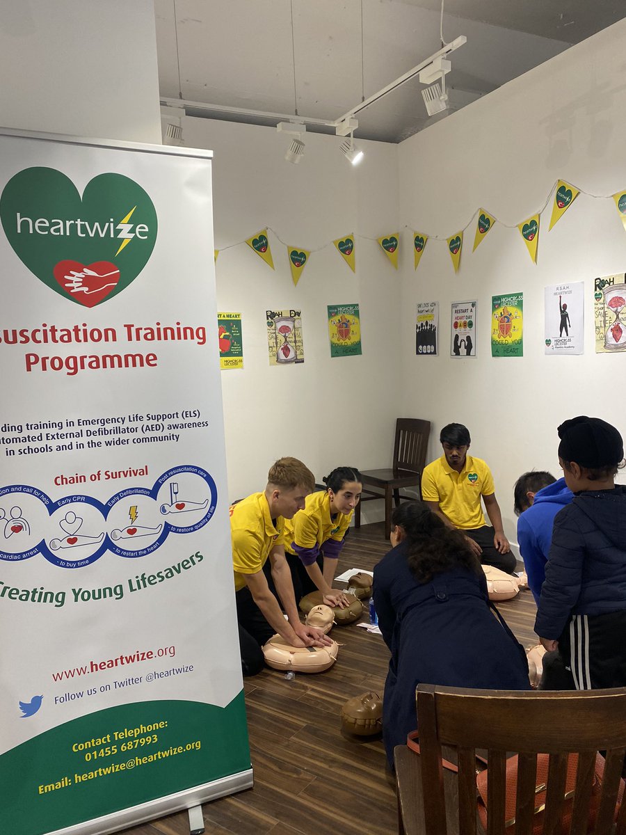 jcreubs's tweet photo. @RawlinsAcademy  P16 students leading Heartwize cpr training at Highcross today! Restartaheart weekend. https://t.co/EDhmZL9TKL