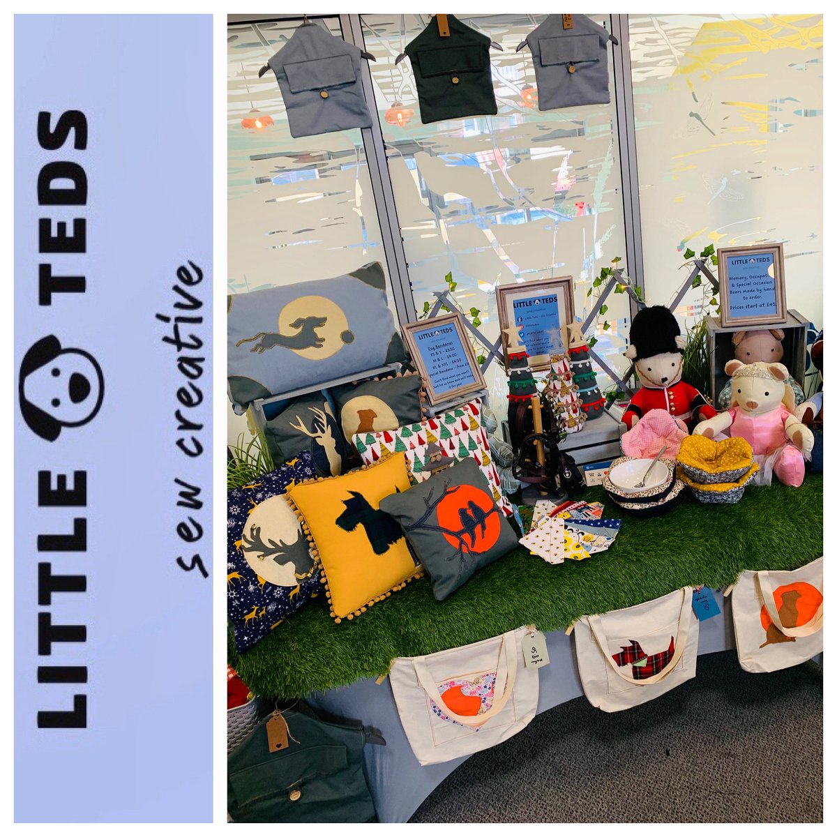 All set up and ready to go at the Triangle Community Methodis Church in Bolton. Huge variety of stalls so if you’re in the area pop in and say hello. #littletedssc #craft #sewing #creative #memorybear #handmadeuk #madewithlove #gifts #giftideas #cushion #homedecor #craftfair #bag
