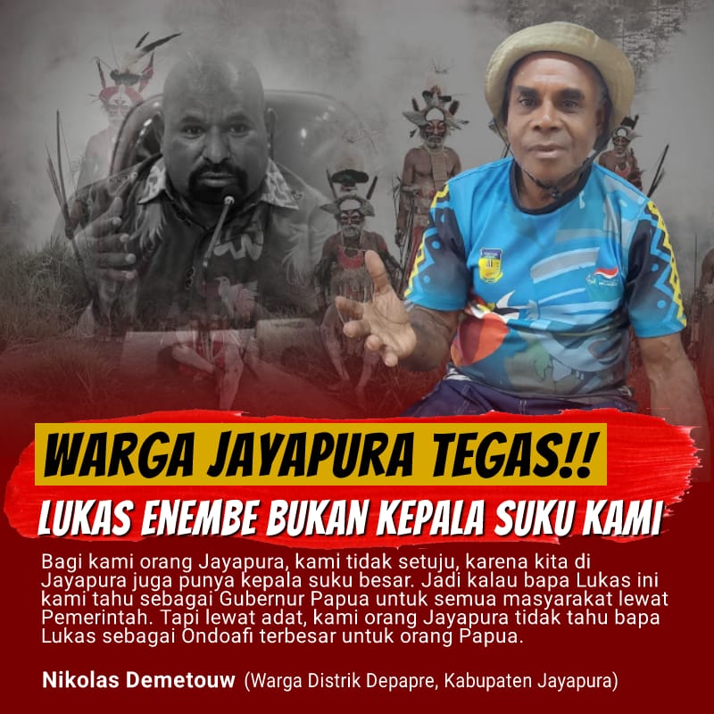 RirinPatimah's tweet photo. Warga Jayapura tegas Lukas Enembe bukan kepala suku kami
Banten
#PapuaAmanKondusif
#PapuaDukungPenegakanHukum
#MasyarakatPapuaCintaDamai
#RakyatPapuaDukungPemerintah&amp;KPK
#papuaindonesia
#PapuaDamai https://t.co/0C6vN2NLXG