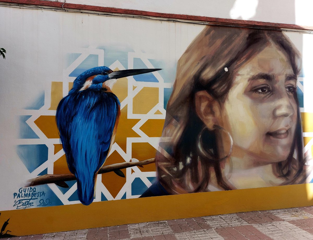 MolinaStreetArt's tweet photo. Art by Argentinian Guido Palmadessa &amp; Spanish Sake Ink in Baena, Spain (2020) #sakeink #baenastreetart #streetart #lamolinastreetart 📷 by me. https://t.co/MdRvsIcY7W