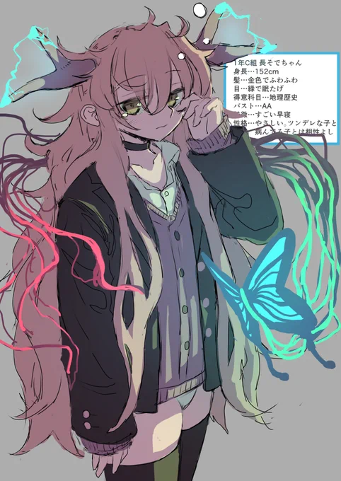 前に描いたこの長そでちゃんを再登場させたい 