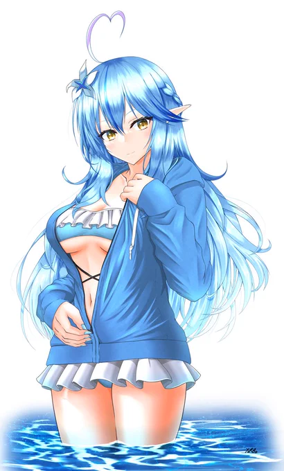 水着のラミィちゃん
いつも陰ながら応援してます♪
#LamyArt 