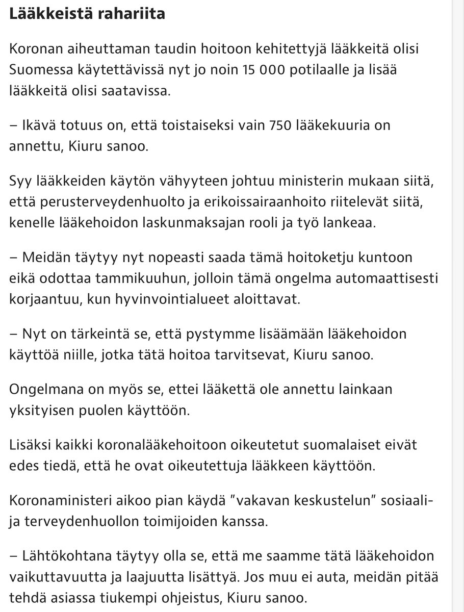 rlc_mac's tweet photo. #Korona lääkkeitä sanotaan nyt olevan ja siksi #Suomi #ToHeLo #THL on lopettanut #KoronaFi toimenpiteet - sanotaan, että jos sairaalaan joutuu niin lääkitään. 

TOTUUS tässäkin on se, että EI LÄÄKITÄ kun ei löydy lääkkeille maksajaa. 

Helvetin tunarit !
Ja jälleen valehdellaan. https://t.co/4exfBAWoLk