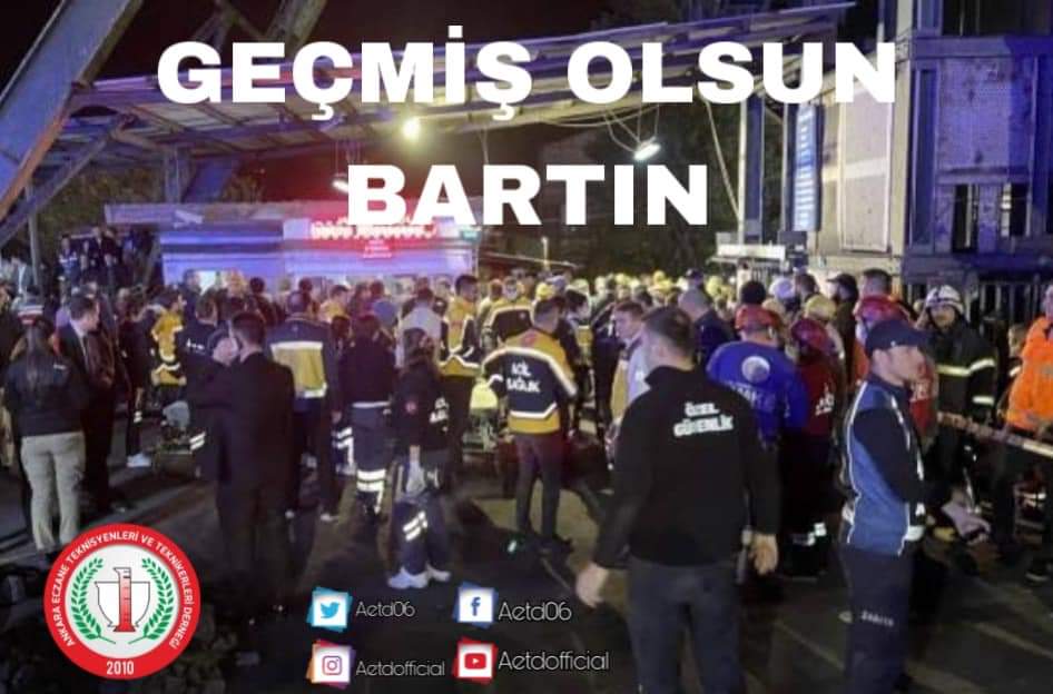 aetd06's tweet photo. Bartın'ın Amasra ilçesinde maden ocağında meydana gelen patlamada göçük altında kalan madencilerimizin herhangi bir can kaybınının olmamasını temenni ediyoruz ve Bartın halkına vede tüm madencilere geçmiş olsun dileklerimizi iletiyoruz. https://t.co/13kiDVATnt