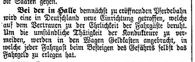mr_arcgraph's tweet photo. @IckeBernd Das Teltower Kreisblatt berichtete bereits am 11. Oktober 1882 über die bei der halleschen #Pferdebahn gewünschte Ehrlichkeit der Fahrgäste. https://t.co/dVM7WwQGRC