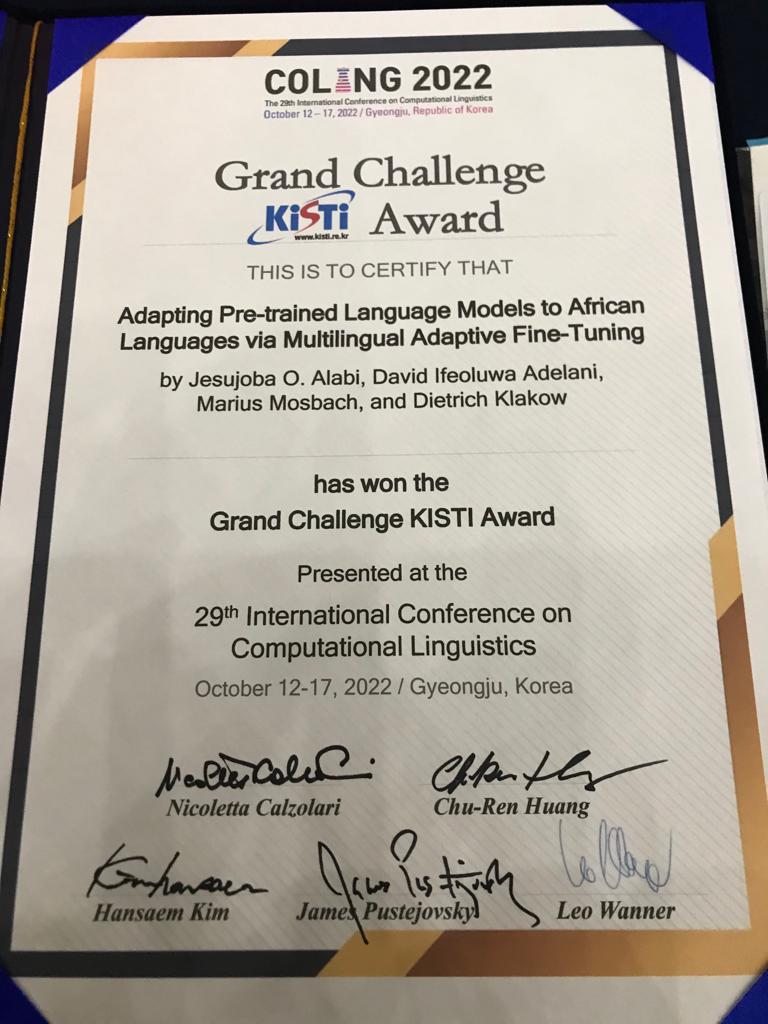 David Ifeoluwa Adelani 🇳🇬 tweet media