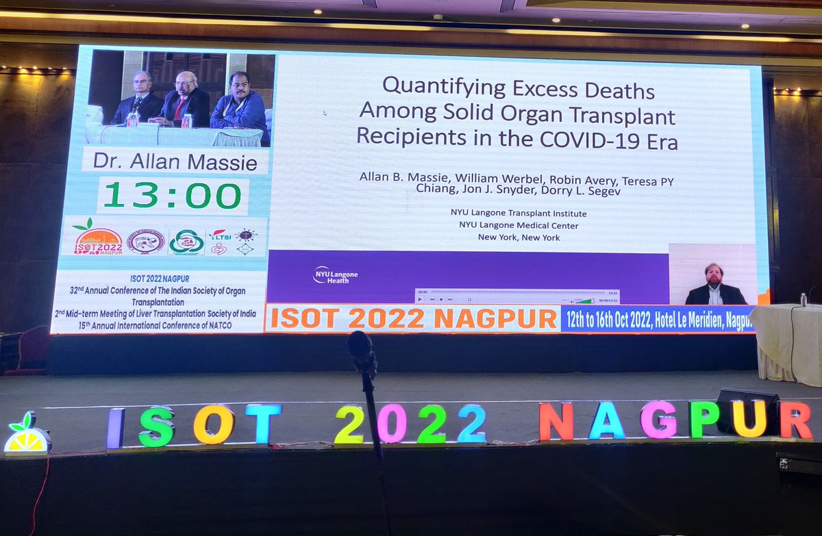 Elaborating at @ISOT2022Nagpur on how COVID era has got us worrying about deaths after transplant.