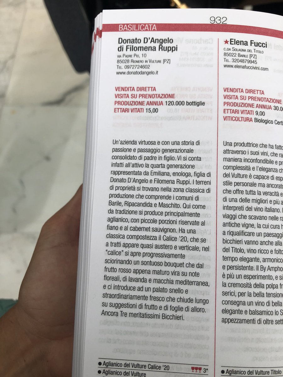 Ed anche quest’anno ci confermiamo tra i migliori vini d’Italia! #trebicchieri #gamberorosso #Basilicata