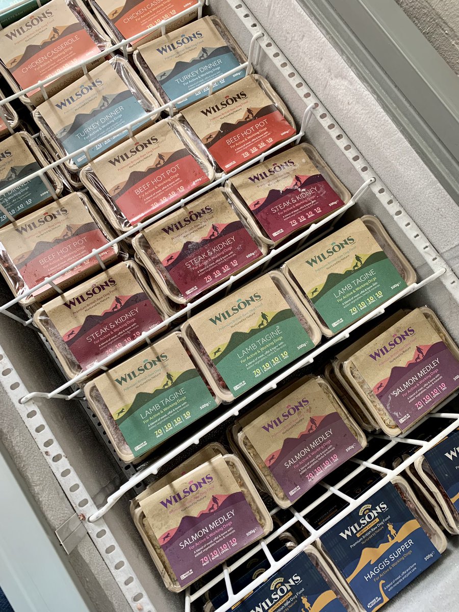 PetNaturally's tweet image. Yum Yum 😋 
We now stock @WilsonsPetFood 

Grain free recipes produced in Scotland, using quality, locally sourced ingredients and eco-friendly packaging, what more could you ask for?! 🐾