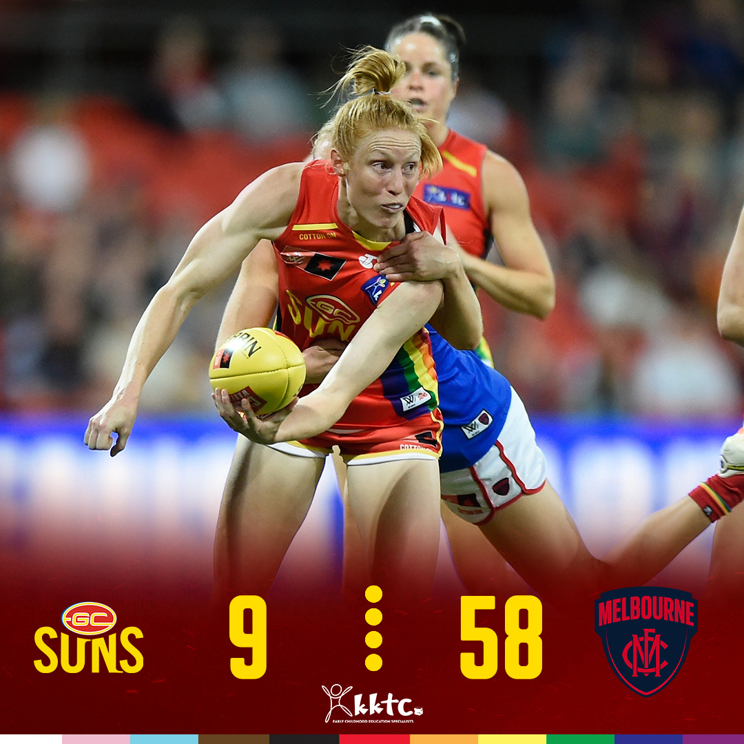 GoldCoastSUNS's tweet photo. FT | We battled hard all night but couldn't get the choccys
#AFLWSunsDees https://t.co/9cneC4tPsM