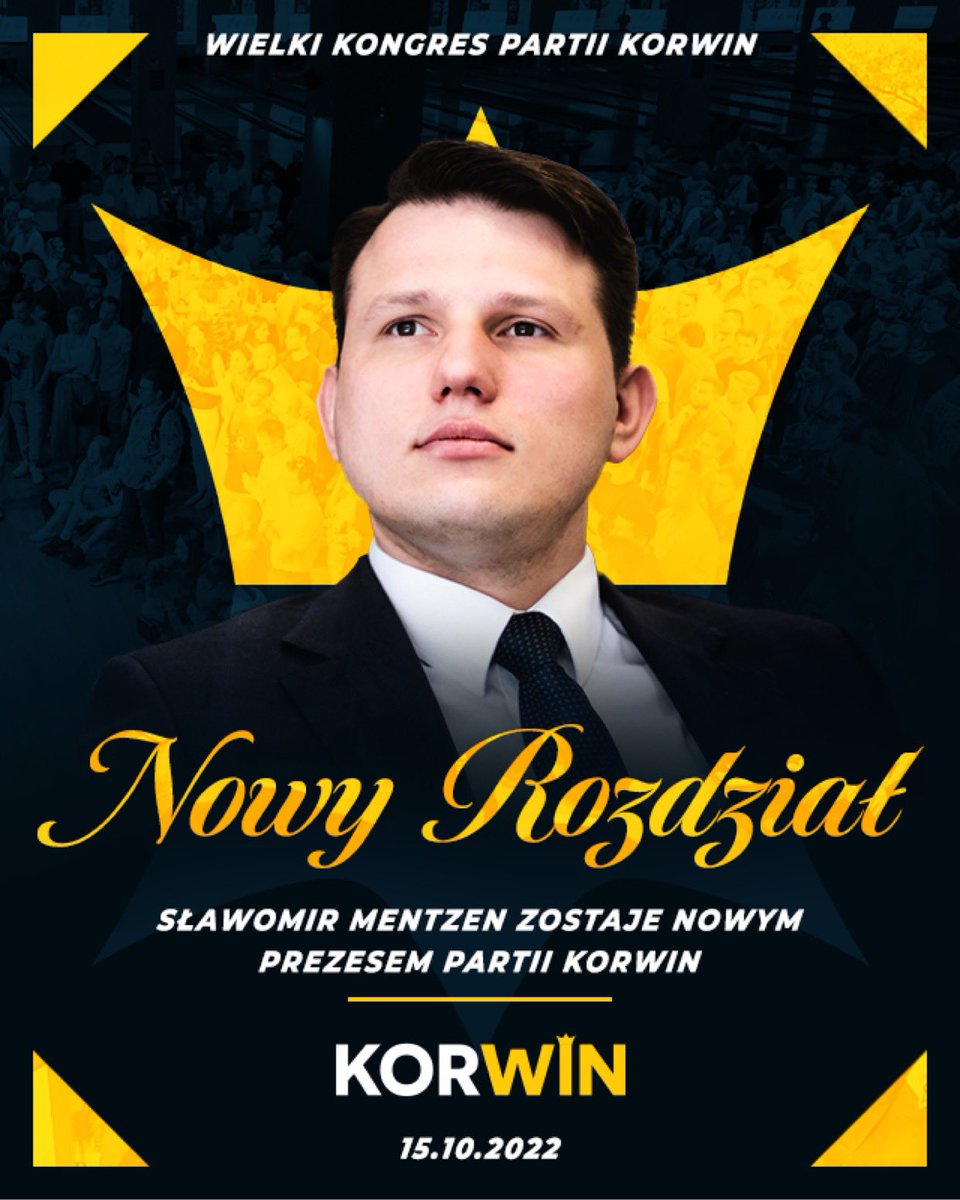 🔵<a href="/SlawomirMentzen/">Sławomir Mentzen</a> - nowy Prezes partii KORWiN!🔥