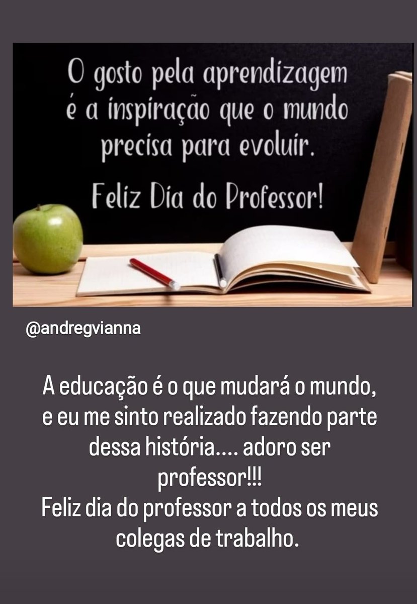 agenu10's tweet photo. #felizdiadoprofessor
#DiaDoProfessor 
#professor https://t.co/l4CQfLnwhp