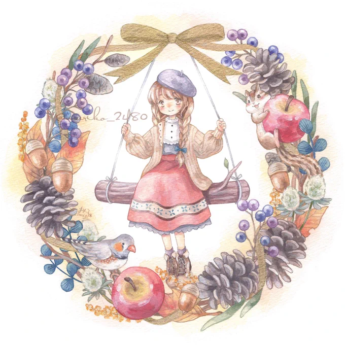 #秋は創作活動がはかどるので創作界隈のフォロワーさんがみるみる増える秋はなんと言っても芸術の秋(本当は食欲が勝ってるけど) 
